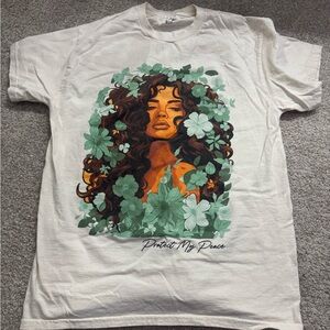 Fashion Nova White Graphic Tee - Protect My Peace